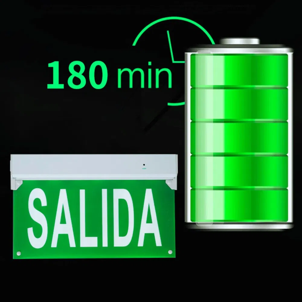 Luminaire de signalisation de sortie de secours à LED durable pour les lieux publics, les parkings et les usines 1