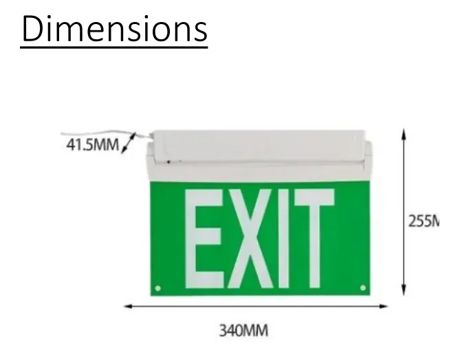 Luminaire de signalisation de sortie de secours à LED durable pour les lieux publics, les parkings et les usines 7