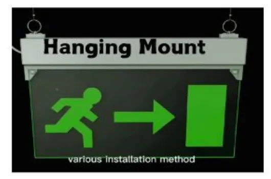 Luminaire de signalisation de sortie de secours à LED durable pour les lieux publics, les parkings et les usines 9