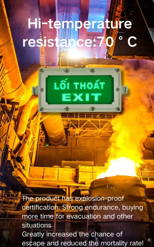Signe de sortie d'évacuation d'urgence à LED résistant à l'explosion 5