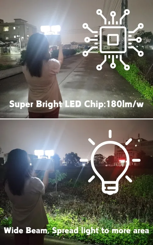Lampe de secours rechargeable à LED à deux têtes pour école, hôtel, sous-sol et lieux publics 2