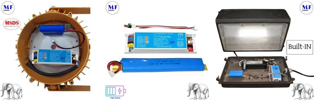 Kit de batterie de secours alimentation en ballast chauffeur d'urgence Lifep04 Li-ion lithium nickel scellé plomb-acide hôpital aéroport 0