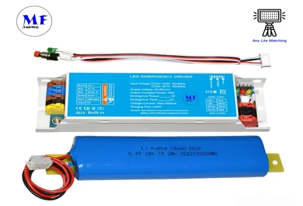 Kit de batterie de secours alimentation en ballast chauffeur d'urgence Lifep04 Li-ion lithium nickel scellé plomb-acide hôpital aéroport 1
