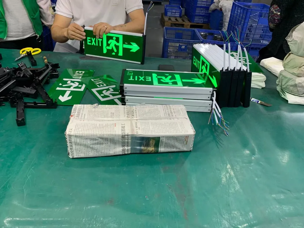 Lumière de panique d'urgence de sortie de secours à LED IP66 pour hôtel, vert, centre commercial, gare, école, supermarché 11