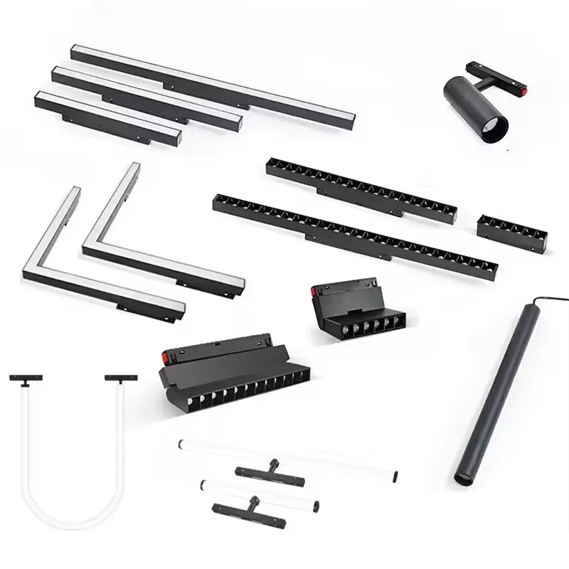 Lumière magnétique linéaire Dali Zigbee étanche IP20 LED SMD Plafond mince en forme de L Musée Café Détail commercial magasin de vêtements 2