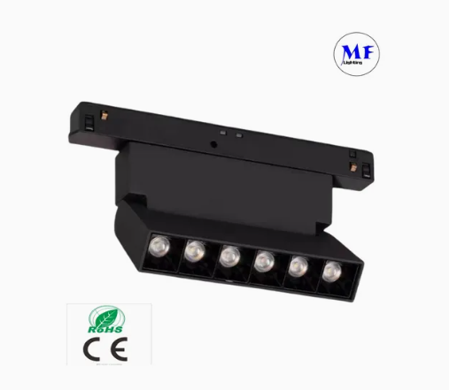 LED Track Lumière linéaire Ra 90+ Détail en plastique Industriel Noir Blanc Supermarché Magnétique Atelier en forme magasin 0