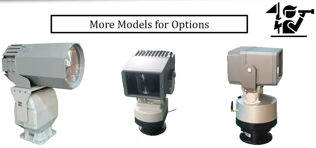 LED Spot Search Light 200W 300W IP66 Anti-corrosion en acier imperméable à l'eau 1000m 3000m Navires de mer Navires de mer Navires de recherche et de sauvetage à distance 9