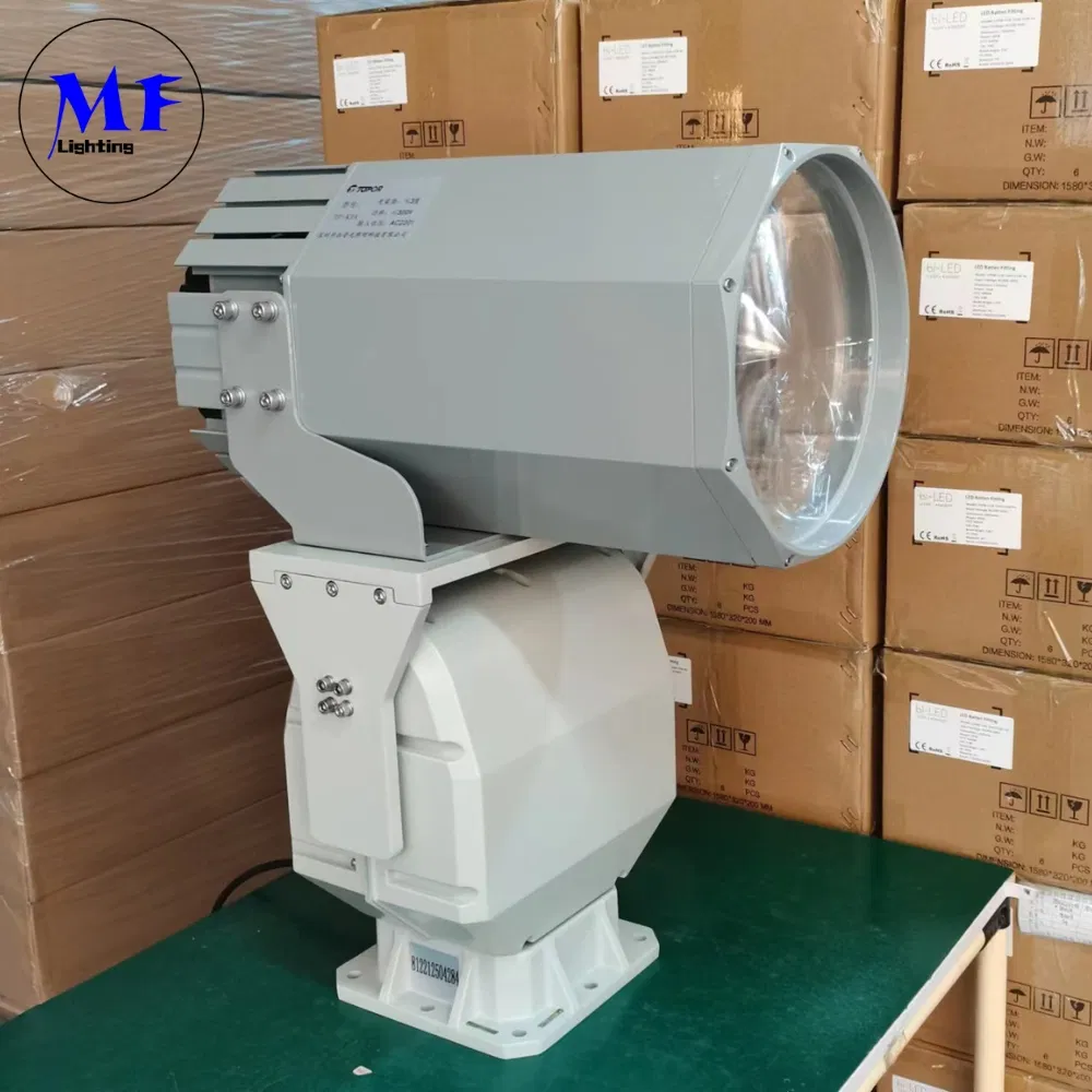 LED Spot Search Light 200W 300W IP66 Anti-corrosion en acier imperméable à l'eau 1000m 3000m Navires de mer Navires de mer Navires de recherche et de sauvetage à distance 10