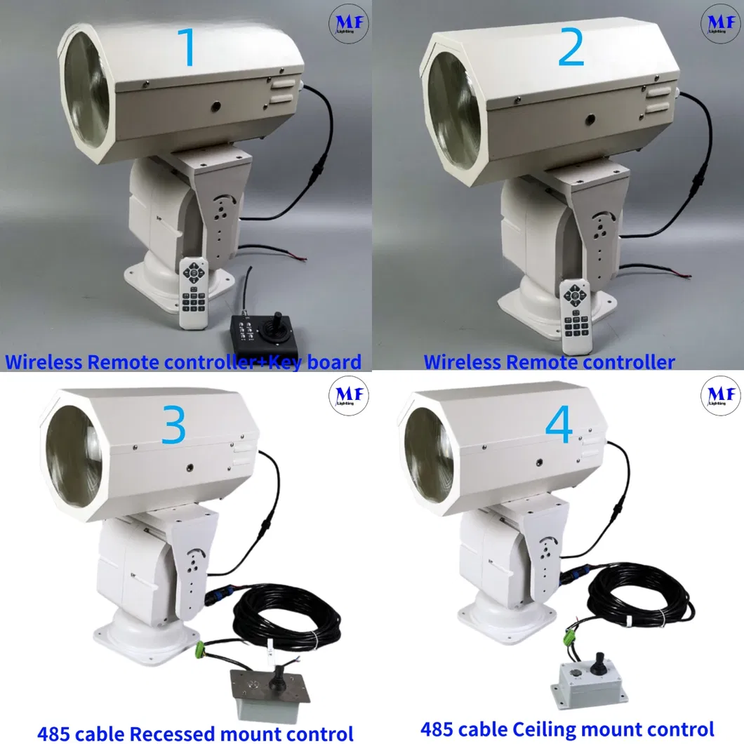 LED Spot Search Light 200W 300W IP66 Anti-corrosion en acier imperméable à l'eau 1000m 3000m Navires de mer Navires de mer Navires de recherche et de sauvetage à distance 13