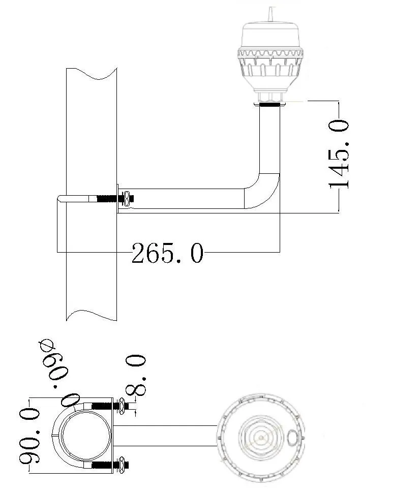 Lumière d'obstruction à l'aviation à LED IP66 étanche à l'eau rouge blanc double tête Photocell intégrée Aéronef Lumière d'obstruction d'avertissement LED basse intensité 7