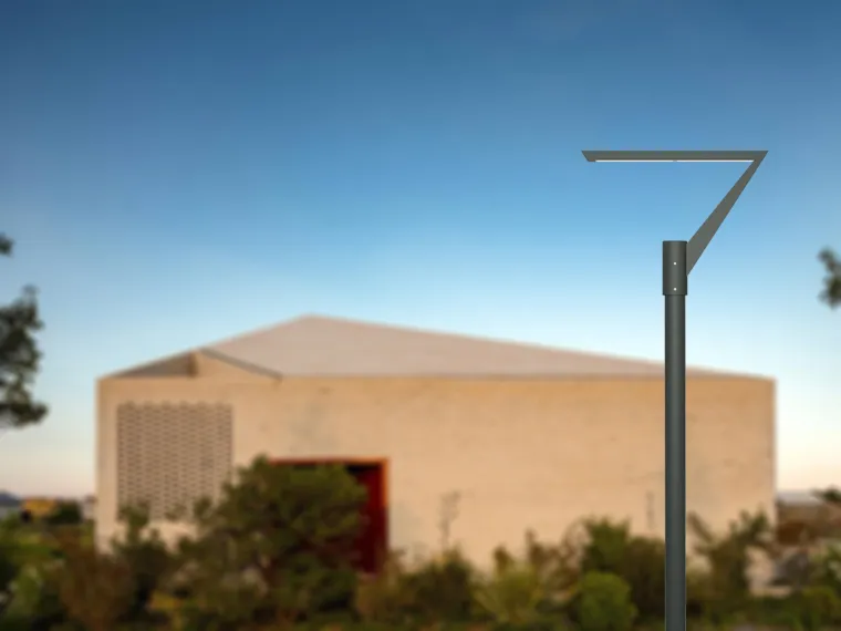 Lampadaire solaire de jardin à LED Alu. Étanche 130lm/W Ik08 IP66 Ra70 Hémisphère Intégré Trottoir Chemin Route Revêtement Mural Cour 7