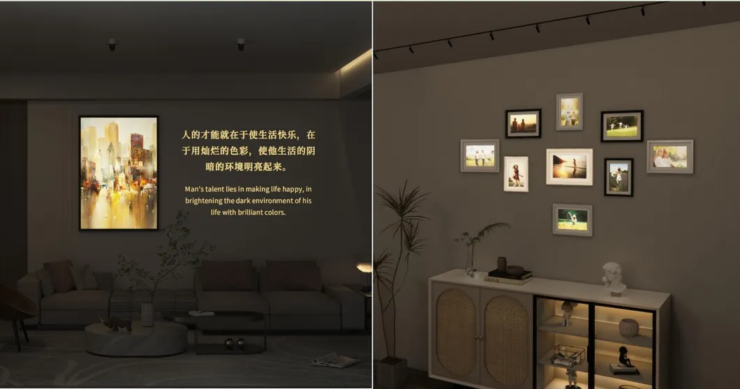 Projecteur Gobo LED avec logo, UV, ND, Zoomable, Étendu, IP65, Ra97+, Centre d'exposition de contours 19
