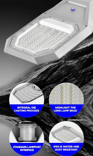 Lampadaire solaire de jardin LED en aluminium étanche 200W IP65 IK08 Compact pour parc, sentier, trottoirs, autoroutes 6
