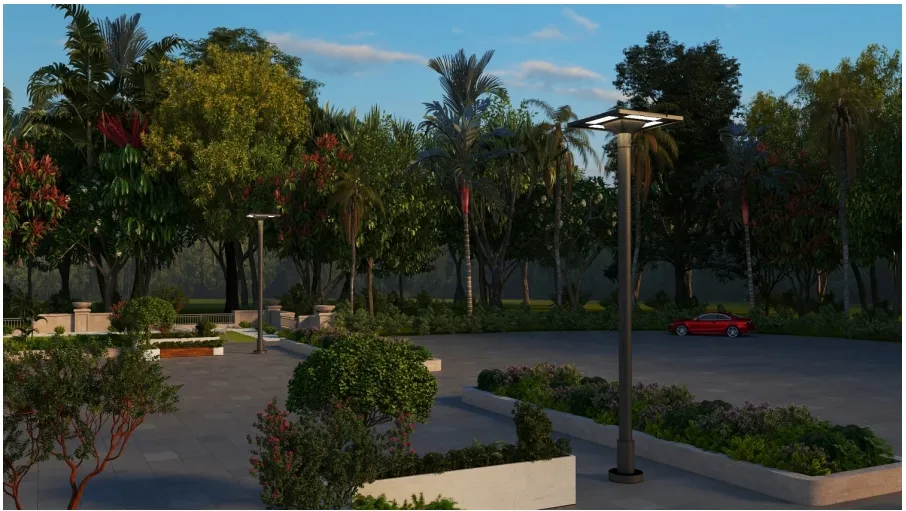 Lampe solaire de jardin LED, murale, étanche 40W IP65 Ik08, parc, chemin, trottoirs, école, cour 7