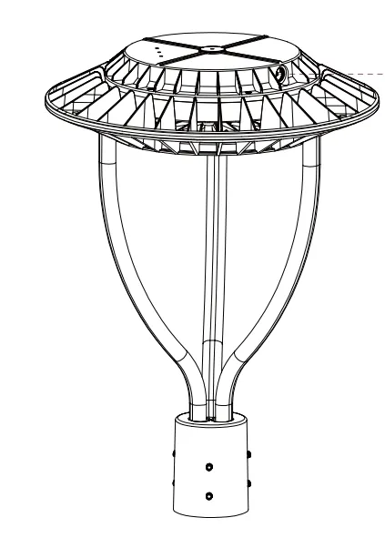 Lumière de jardin LED réglable anti-humidité IP65 150W imperméable à l'eau 140lm/W Noir Fairy Lawn Cour Post Top 2