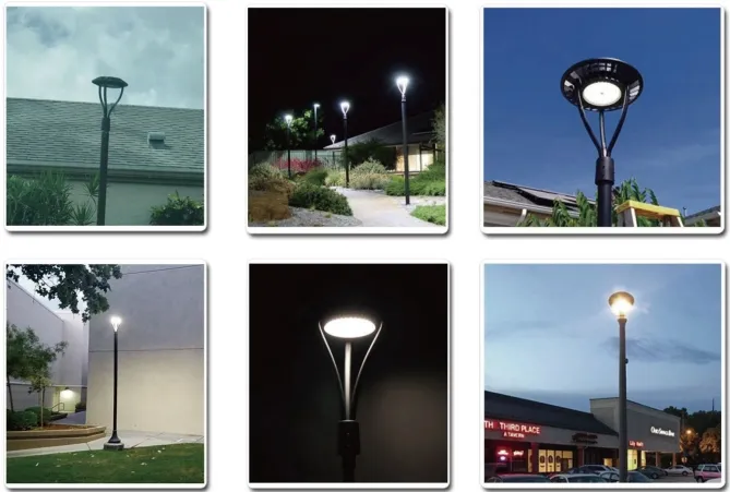 Lumière de jardin LED réglable anti-humidité IP65 150W imperméable à l'eau 140lm/W Noir Fairy Lawn Cour Post Top 10