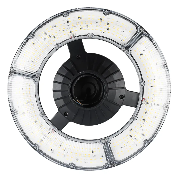 Lampe de jardin LED réglable 150W IP65 Étanche intégrée 130lm/W Ronde Noire Cour Parc Jardin Poteau Sommet 0