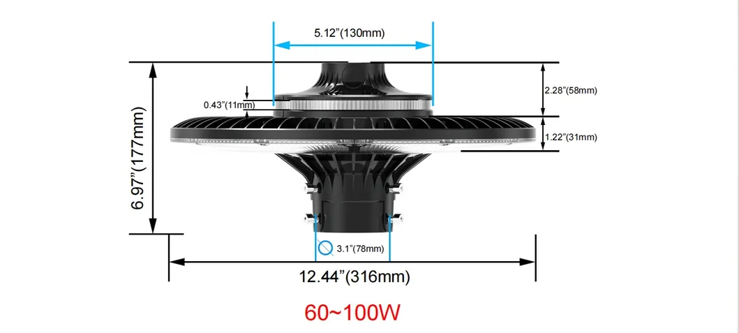 Lampadaire de jardin LED à économie d'énergie, éclairage de zone, 140lm/W, Smart-Tuning 200W pour aire de repos d'autoroute, complexe sportif, promenade au bord de l'eau 4