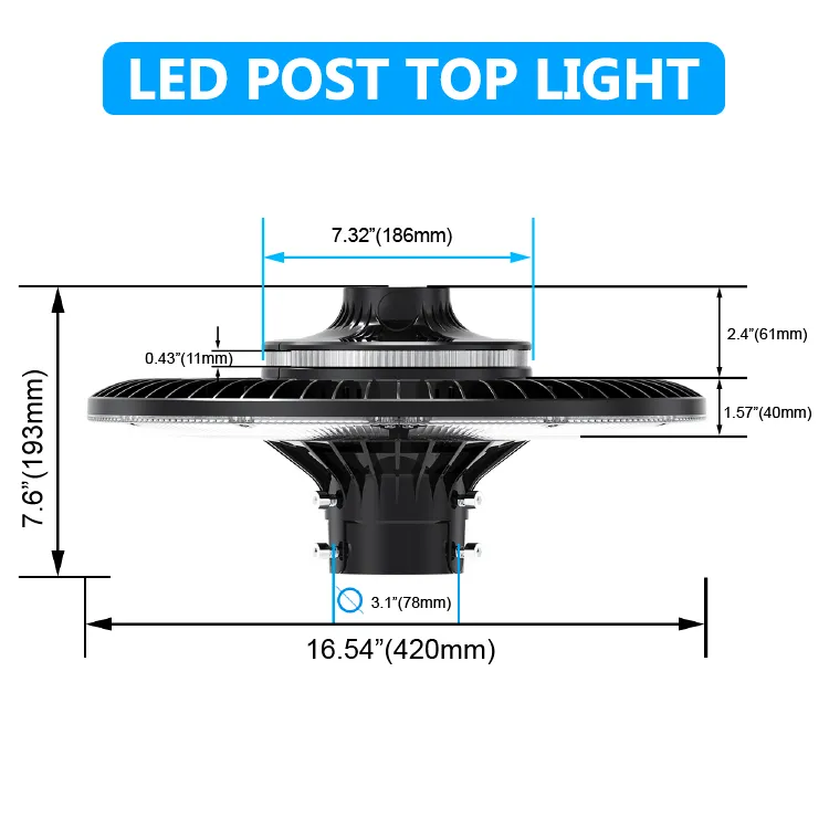 Lampadaire de jardin LED à économie d'énergie, éclairage de zone, 140lm/W, Smart-Tuning 200W pour aire de repos d'autoroute, complexe sportif, promenade au bord de l'eau 5