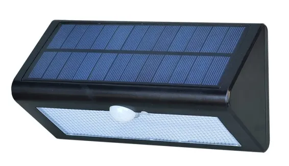 Applique murale solaire LED moderne, nouvelle, intelligente, simple, batterie au lithium, monocristallin, noir, solaire, IP66, étanche, moulé sous pression 0