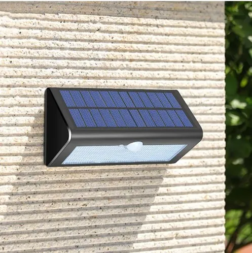 Applique murale solaire LED moderne, nouvelle, intelligente, simple, batterie au lithium, monocristallin, noir, solaire, IP66, étanche, moulé sous pression 3