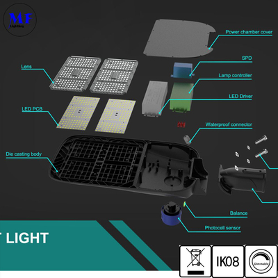 LED Street Light Die-Casting Aluminum Smart Control Photocell led garden roadway light