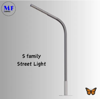 LED Street Garden Light Alu. Waterproof Pole Fast Silvery Installation Overpass Courtyard Road Wall