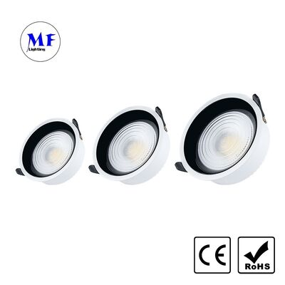 Factory Price Recessed LED Downlight UGR<19 Anti-Glare Office Tunable CCT Dimmable DALI Tuya Zigbee Die-cast Aluminum IP20 Ra90+ Commercial Ceiling Light