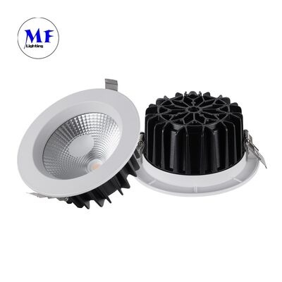 Factory Price Spring Clip Installation 40W COB Downlight 2700-6000K Tunable CCT High CRI Ra90 Triac 0-10V Dali-2 Dali Dt8 Tuya Zigbee Dimmable Down Light