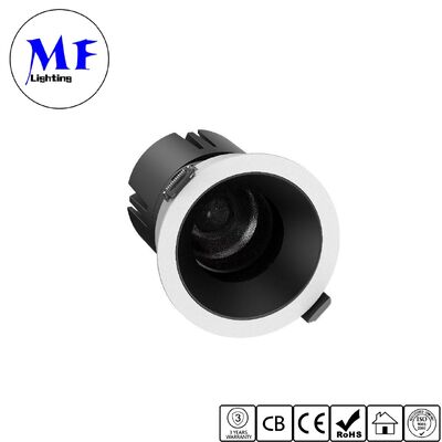 DIP 5 CCT COB Recessed Dimmable LED Down Light Spot Downlight 15°/24°/36°/55° Beam Angle Adjustable 120LM/W High Lumen Anti-Glare Tiltable