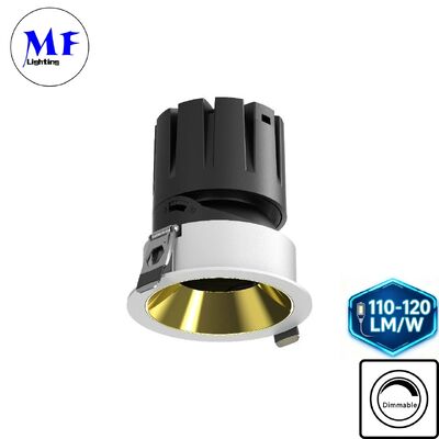 7W LED Down light UGR<3 Anti-glare Dimmable ETL Driver DIP 5CCT Adjustable 100LM/W High Lumens for Bathroom Industrial Retail Commercial Spaces