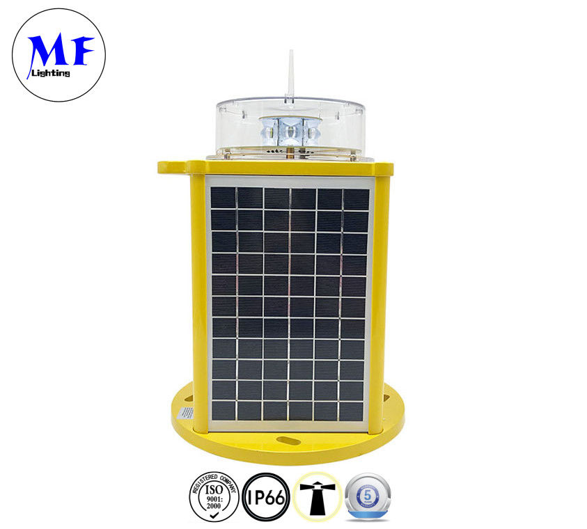Solar Power LED Aviation Light Type B With Red Green Yellow White Blue Flashing Navigation Marine Sea Boat Warning