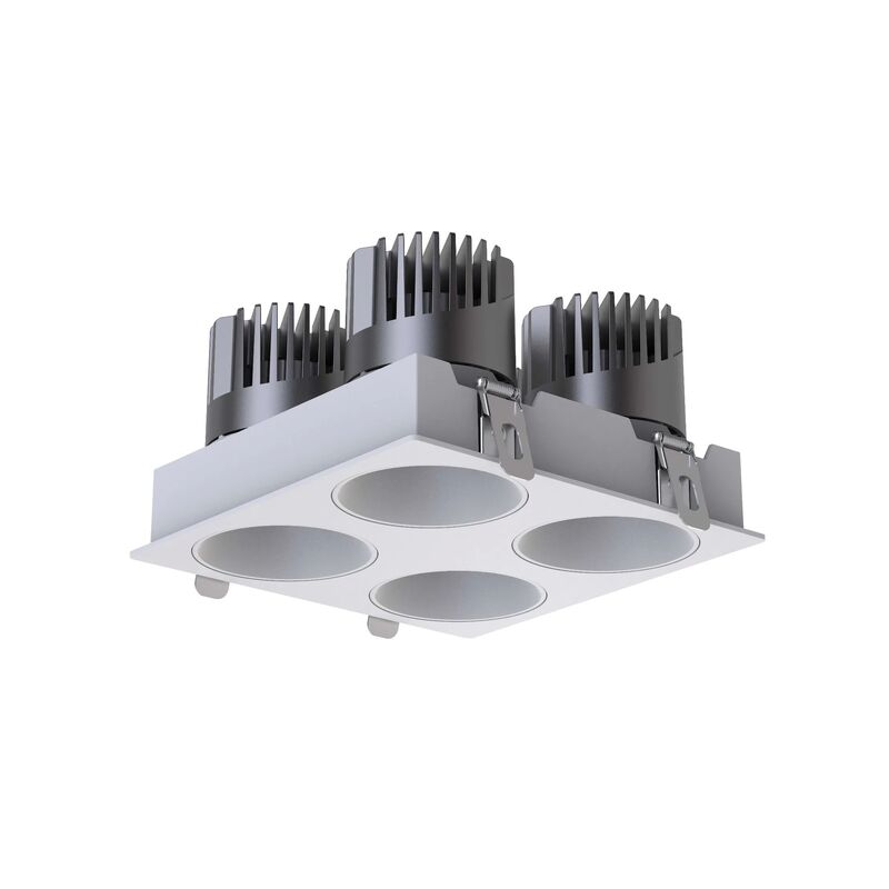 IP20 Frameless Four-Head Anti-Glare Dimmable LED Down Light Support Triac 0-10V Dali-2 Dt6 Dt8 Spot Light