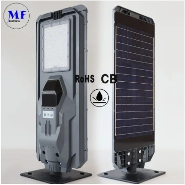 Lampe de jardin LED avec détecteur de mouvement, étanche ABS argenté 50W IP65 100lm/W 6500K 7000K, pour autoroute, sentier, trottoir, cour, jardin