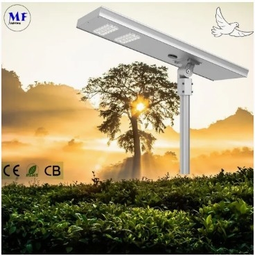 LED Street Solar Garden Light Sensor de mouvement Blanc argenté 120W 100W 80W Alu. IP66 Piéton de la cour de la villa