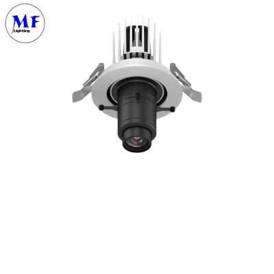 20W Zoom réglable LED Contour Spotlight Gobo Projector Gimbal Track Light avec pilote tridonique pour des effets d'éclairage dynamiques