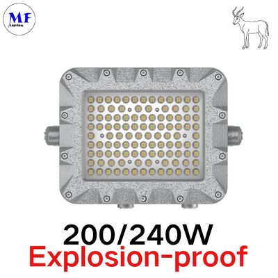 Projecteur LED antidéflagrant Atex IP66 IK08 140LM/W 150W 200W 240W 300W 400W avec lentille en verre trempé pour zones dangereuses pétrolières, gazières, chimiques et minières