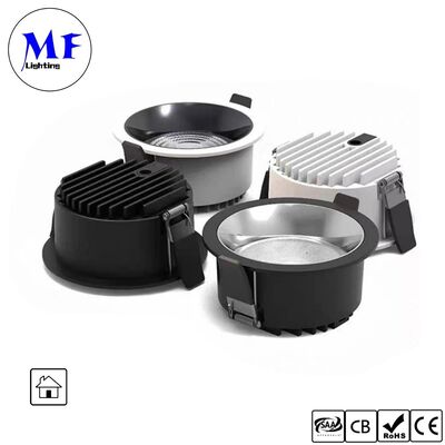 Downlight spot 35W 160lm/W Triac /0-10V/Dali/TUYA Zigbee Dimmable CRI90 IP20 Grand angle de faisceau 120° 8 pouces/10 pouces Encastré Anti-éblouissement Downlight LED pour Espaces Commerciaux et Résidentiels