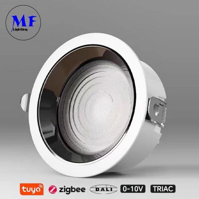 Plafonnier LED encastré 40W 160lm/W Triac /0-10V/Dali-2 Dimmable Angle de faisceau large 120° 8 pouces/10 pouces Puissance élevée 80W Plafonnier LED anti-éblouissement pour espaces commerciaux