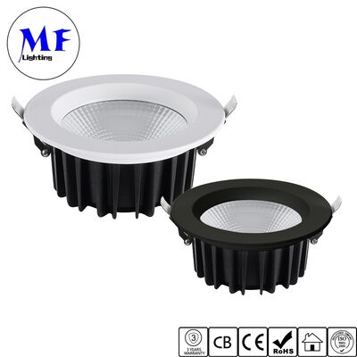Downlight LED COB haute puissance 50W encastré 100LM/W Dimmable IP40 Intérieur CCT réglable Anti-éblouissement Plafonnier pour éclairage commercial