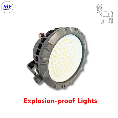 Prix d'usine ATEX Certifié éclairage anti-explosion, L'usine chimique de gaz pétrolier GNL Minging LED éclairage anti-explosion Highbay, IP66 Ik08 aluminium sous pression