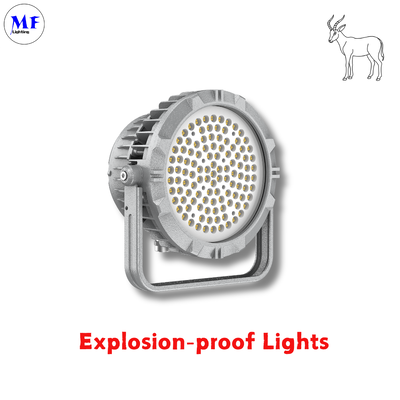 Lumière LED à résistance à l'explosion de 240W Atex Certifié IP66 Ik08 Durable Round Robust 240W LNG Oil Gas Industrial Plateforme marine Mining Chemical Industrial