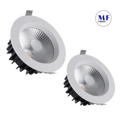 Prix d'usine Installation à clip à ressort Downlight COB 40W 2700-6000K CCT réglable CRI élevé Ra90 Triac 0-10V Dali-2 Dali Dt8 Tuya Zigbee Downlight dimmable