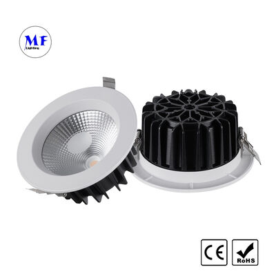 Plafonnier LED COB encastré prix usine 30W Triac 0-10V Dali-2 Dt6 Dt8 Dimmable Tuya Zigbee Tuya WiFi Contrôle intelligent UGR<19 Downlight en aluminium moulé sous pression
