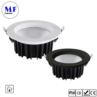 Spot LED 15W Triac /0-10V/Dali-2/Tuya Zigbee Dimmable 100lm/W Angle de faisceau 60° Encastré Anti-éblouissement COB LED Downlight pour lieux commerciaux et résidentiels