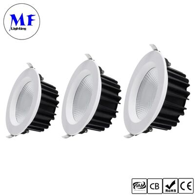 5W CRI90 100lm/W Triac /0-10V/Dali-2/Tuya Zigbee Dimmable LED Spot Downlight Angle du faisceau 60° Rétrécissement anti-éblouissement COB LED Down Light pour les lieux commerciaux
