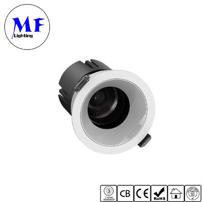 DIP 5 CCT COB Rétrécissé Dimmable LED Down Light Spot Downlight 15°/24°/36°/55° Angle du faisceau réglable 120LM/W haute luminosité anti-éblouissement inclinable