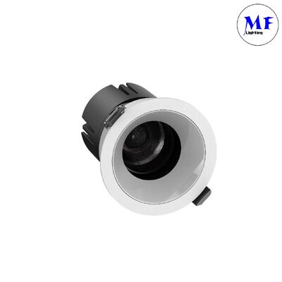 7W 10W 12W 15W 25W Éclairage intérieur Rétrécissement haute luminosité 110-120LM/angle Smart DIP CCT Triac réglable 0-10V Dali Dali Dimmable Hotel LED Down Light