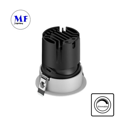 Lentille optique anti-reflet pour spot encastré COB, angle de faisceau 15-55°, illumination réglable 0-30°, spot encastré 110Vac 5CCT DIP et 200-240VAC dimmable