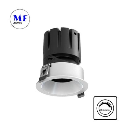 Lentille optique anti-reflet pour spot encastré COB, angle de faisceau 15-55°, illumination réglable 0-30°, spot encastré 110Vac 5CCT DIP et 200-240VAC dimmable